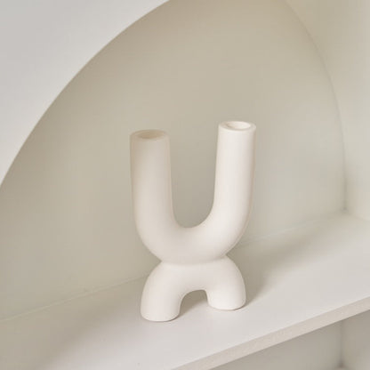 U-Shaped Ceramic Candle Holder | ribuella