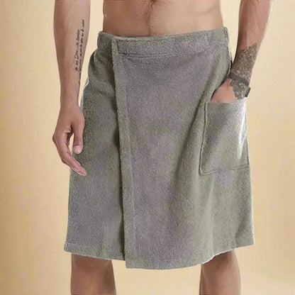 Towel Wrap for Bathing with Velcro Fastening and Storage Pocket | ribuella