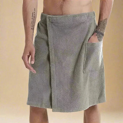 Towel Wrap for Bathing with Velcro Fastening and Storage Pocket | ribuella