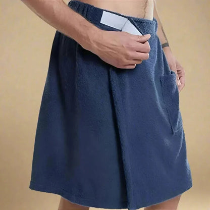 Towel Wrap for Bathing with Velcro Fastening and Storage Pocket | ribuella