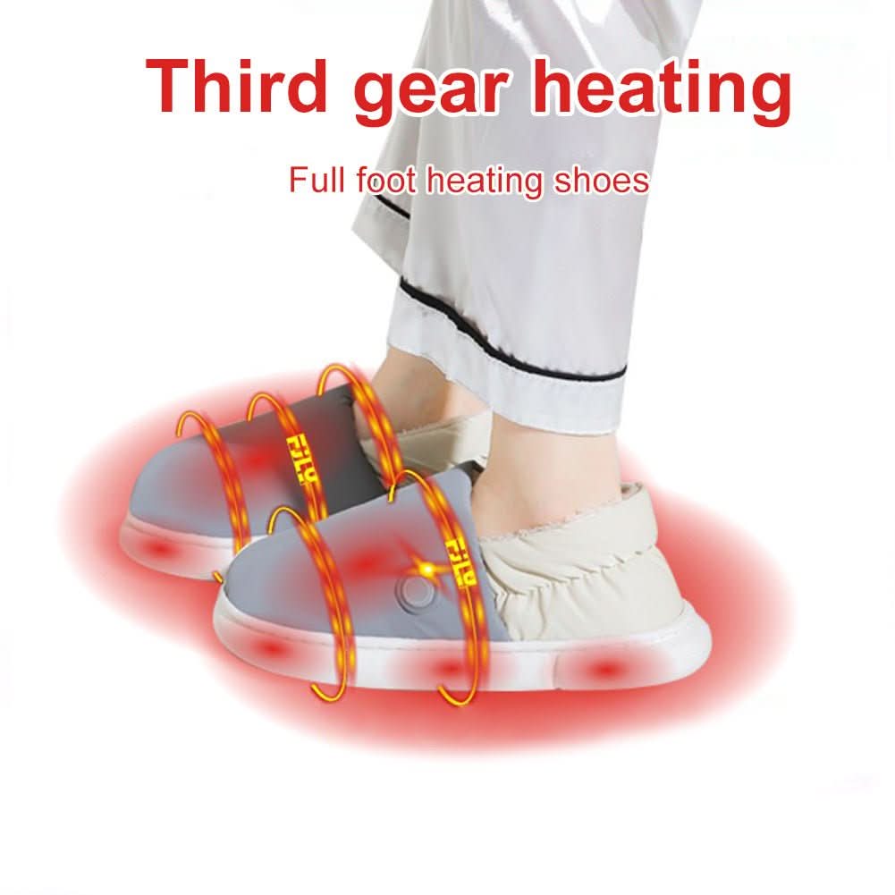 Chaussons chauffants électriques ThermaStride — Doublure moelleuse, chaleur rapide
