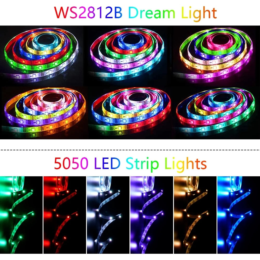 RGB-LED-lyslist med fjernkontroll og appstyring | ribuella