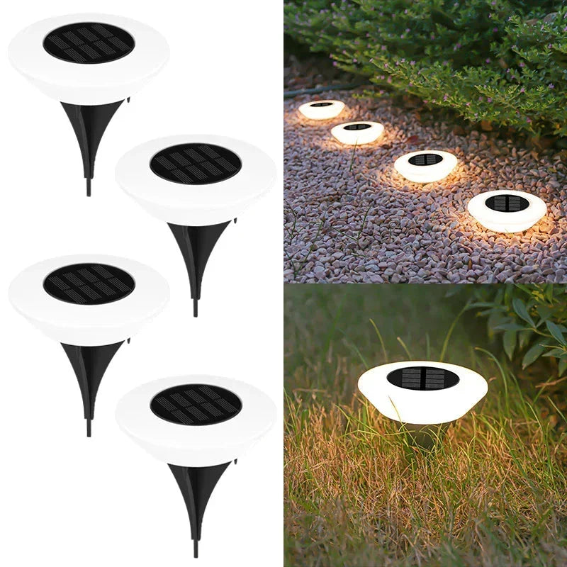 מארז של 4 מנורות סולאריות לנוף – 14 נוריות LED עם תאורה ב-360 מעלות | ribuella