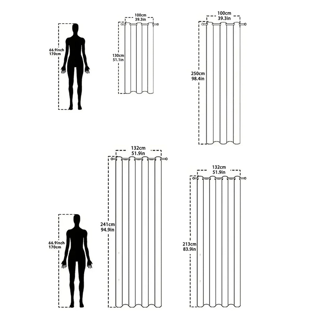 SereneShade – Cortinas de linho com bloqueio total da luz, em conjunto de 2 painéis | ribuella