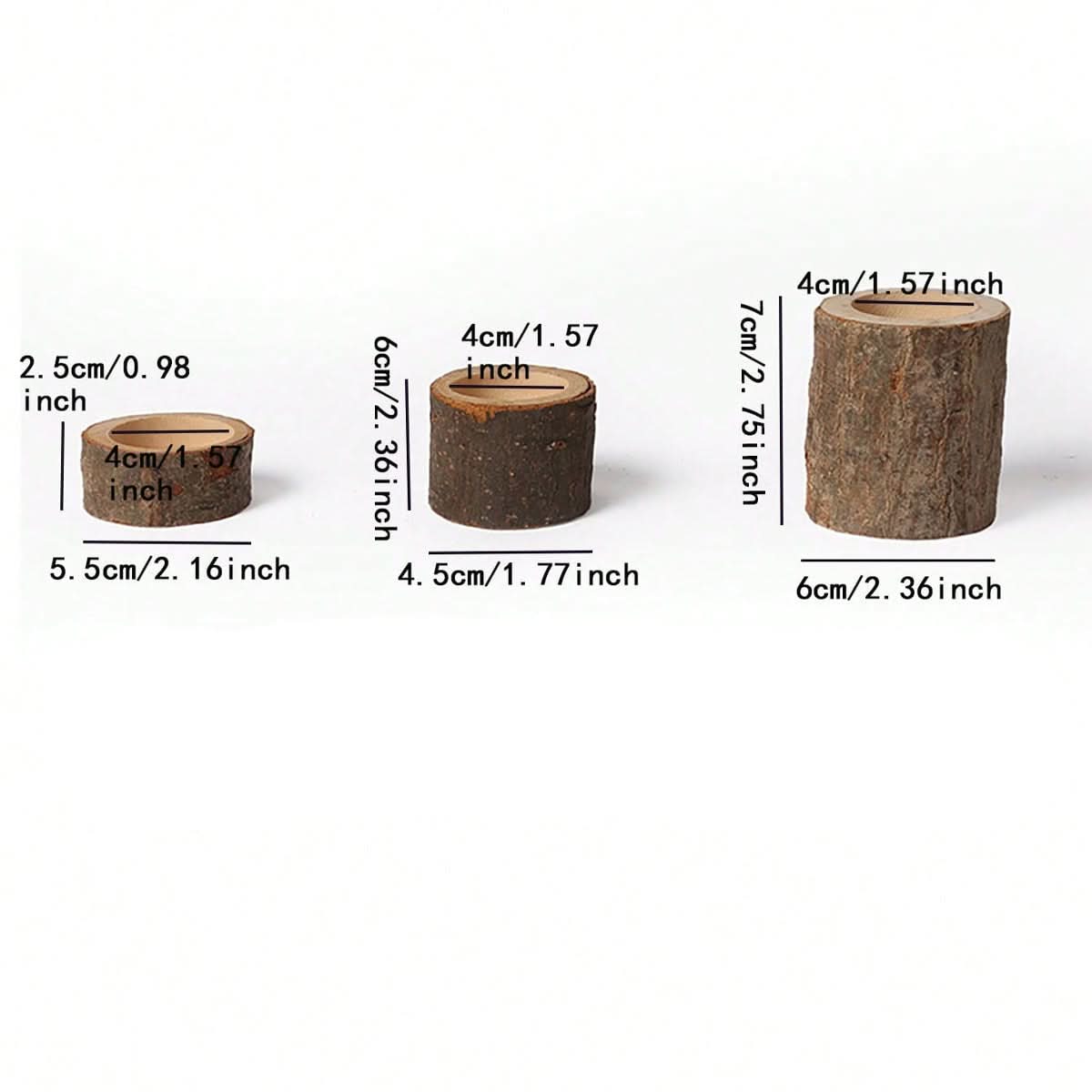 Three-Piece Wooden Tea Light Decoration Set | ribuella