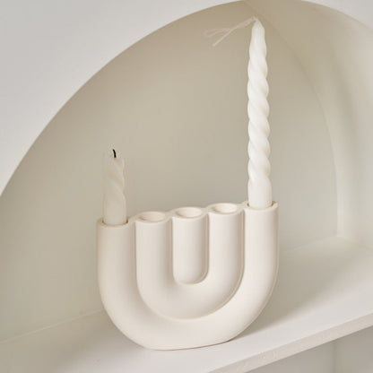 U-Shaped Ceramic Candle Holder | ribuella