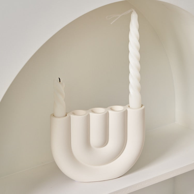 U-Shaped Ceramic Candle Holder | ribuella