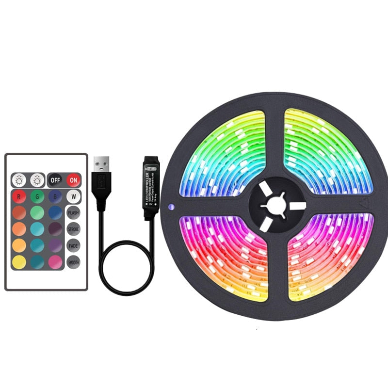 RGB-LED-lyslist med fjernkontroll og appstyring | ribuella