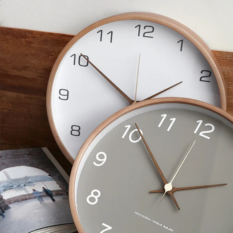 Minimalist Round Wall Clock Silent Modern Design Simple Dial Face