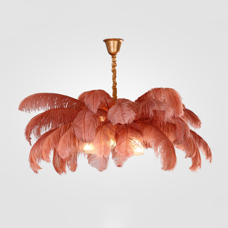 O'Moore Nordic Luxury Pendant Light, Brass/Feather - Neutralighting