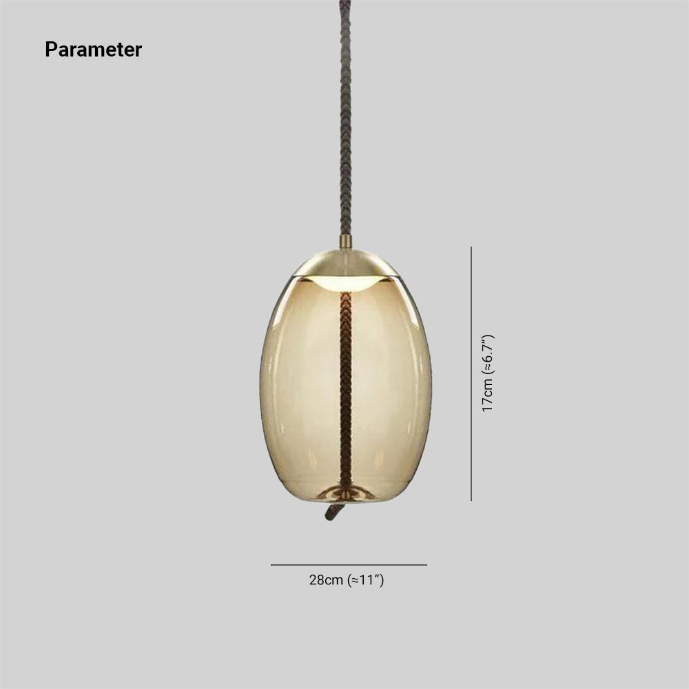 Valentina nordisk LED-pendel — dekorativt glas