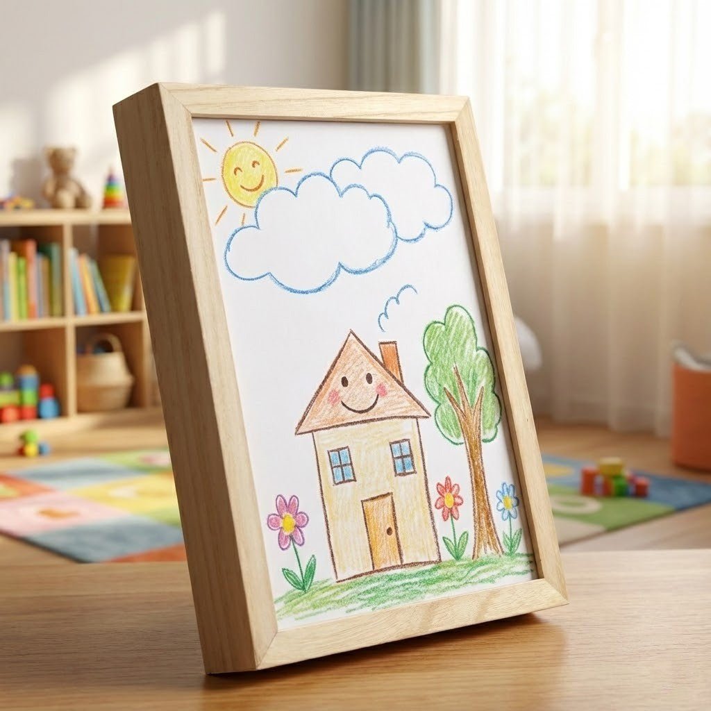 Timeless Wooden-Style Display Frame with Hidden Compartment | ribuella