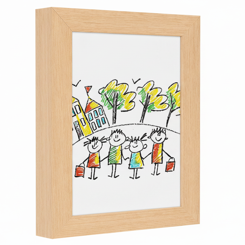 Timeless Wooden-Style Display Frame with Hidden Compartment | ribuella