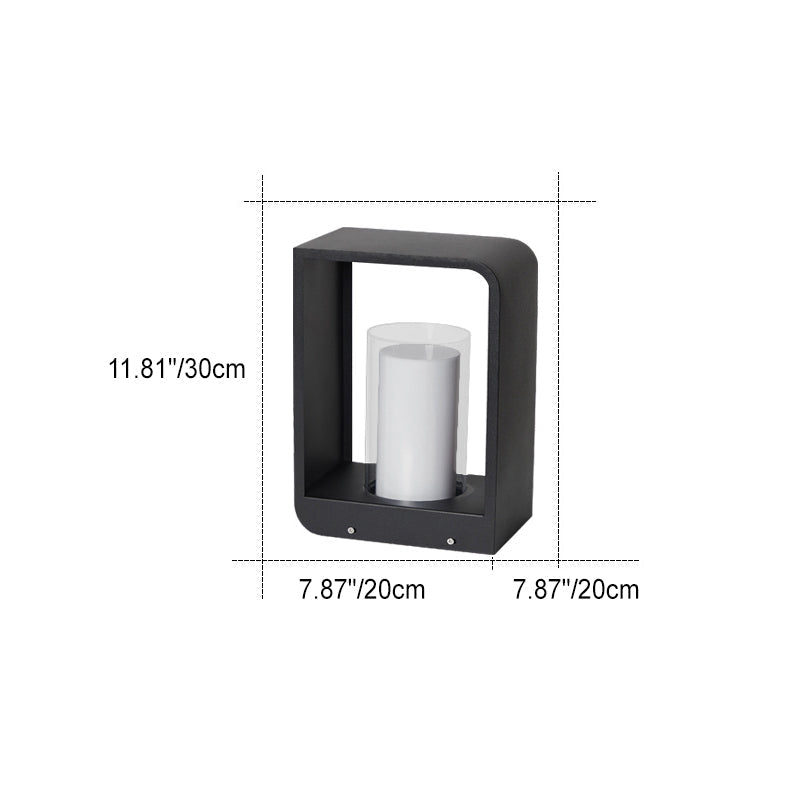Nowoczesna zewnętrzna kwadratowa lampa LED — współczesny design, proste linie