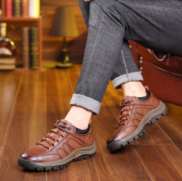 Trailstride waterdichte leren wandelschoenen — vochtregulerend comfort