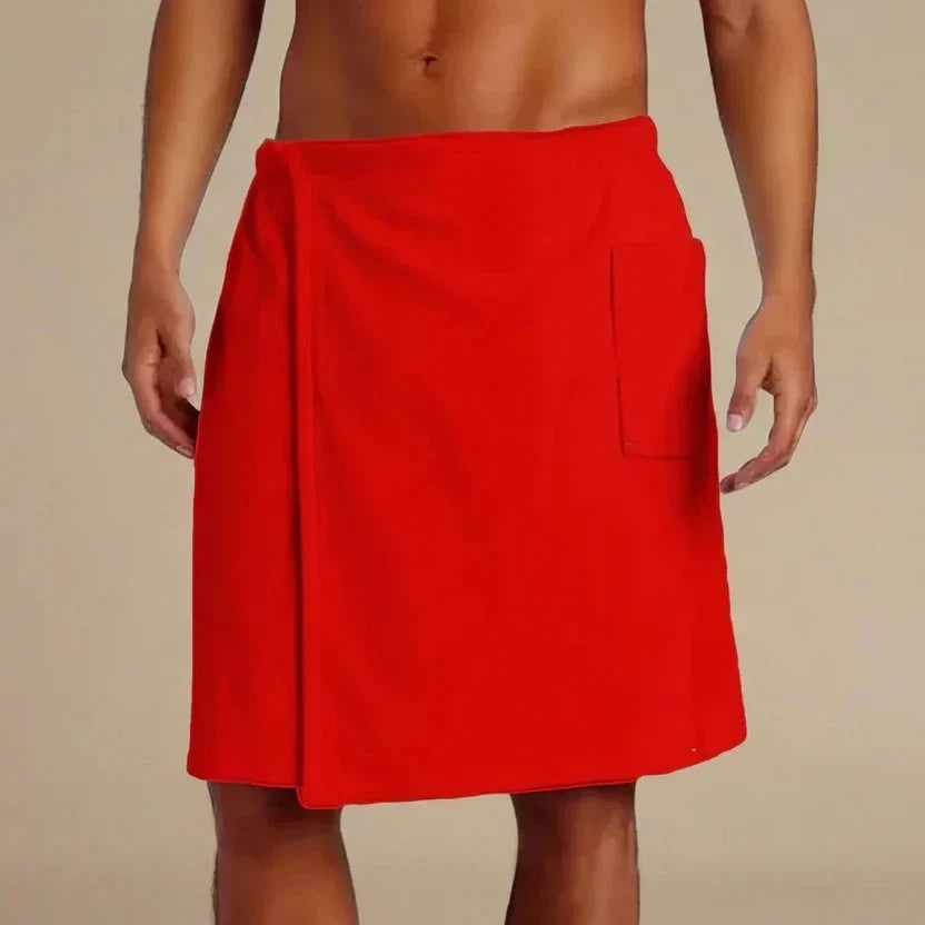 Towel Wrap for Bathing with Velcro Fastening and Storage Pocket | ribuella