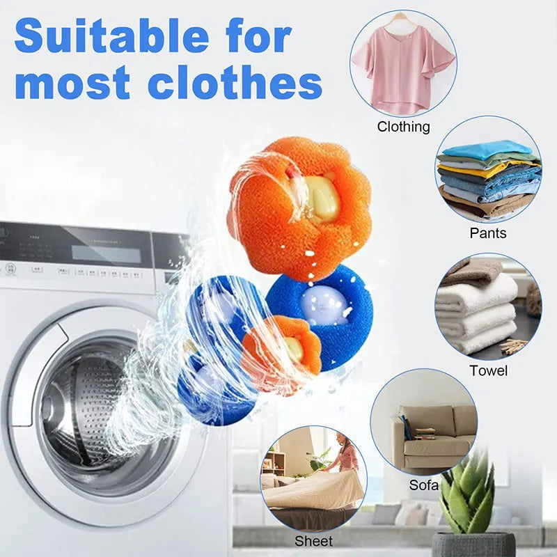 Set of 6 Laundry Balls for Pet Hair Removal – Hair-Free Washing | ribuella