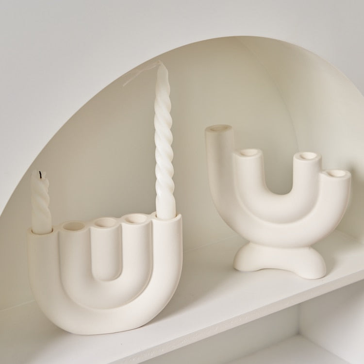 U-Shaped Ceramic Candle Holder | ribuella