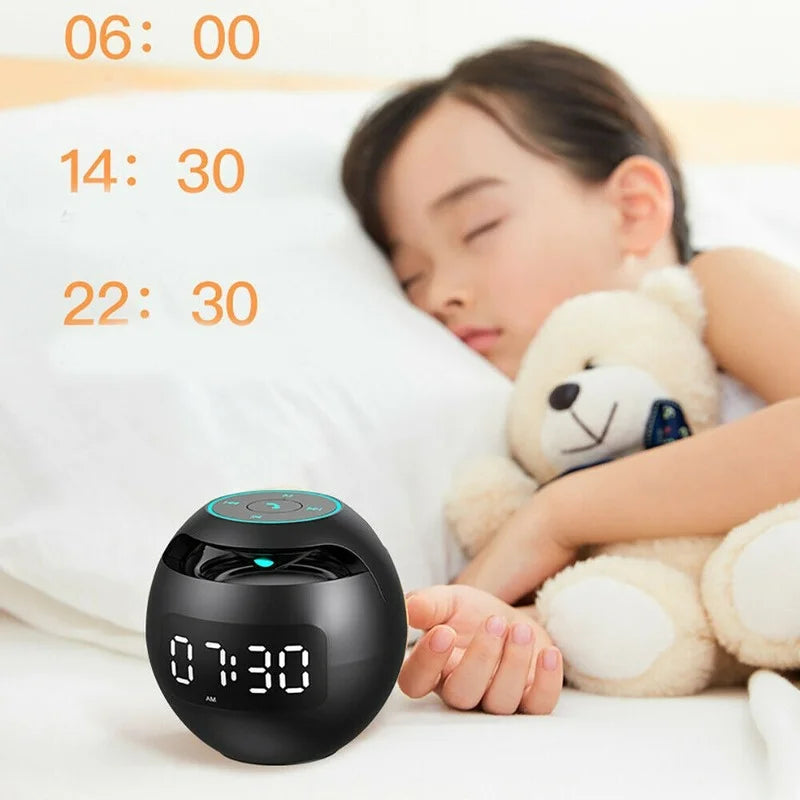 Digital Alarm Clock Bluetooth Speaker Merging Time Display And Ambient Colour LED Lighting
