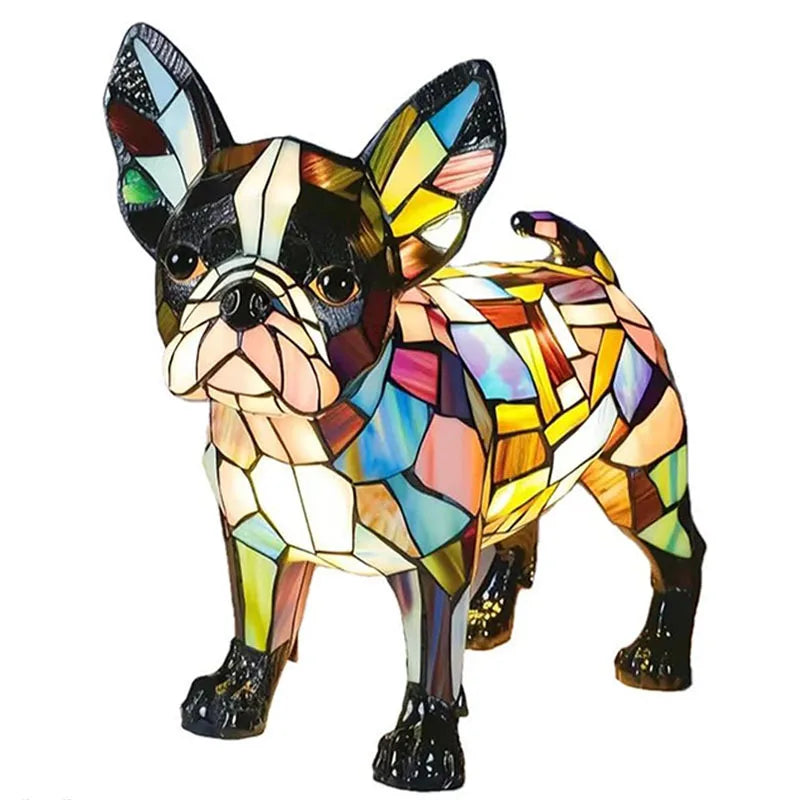 Tischlampe für Hunde im Fantasy-Stil, lebendiges Akzentlicht, farbenfrohes stimmungsvolles Leuchten