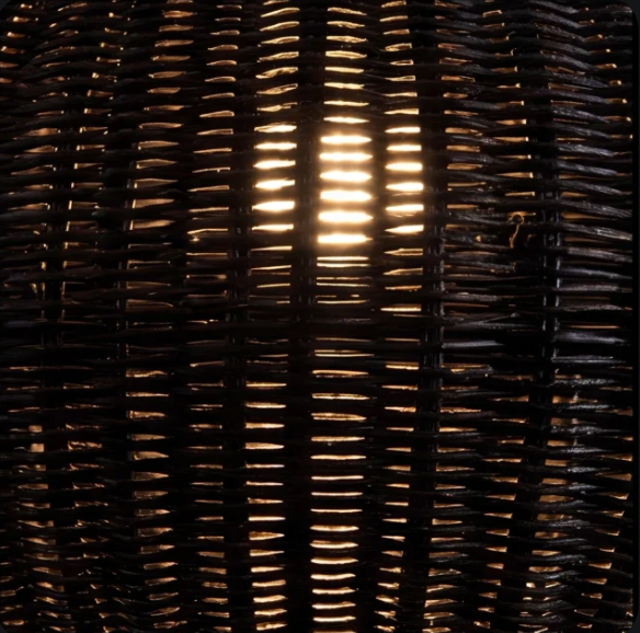 Waterproof Retro Pendant Light Adjustable Hanging Rattan Outdoor LED Warm White 4W | ribuella