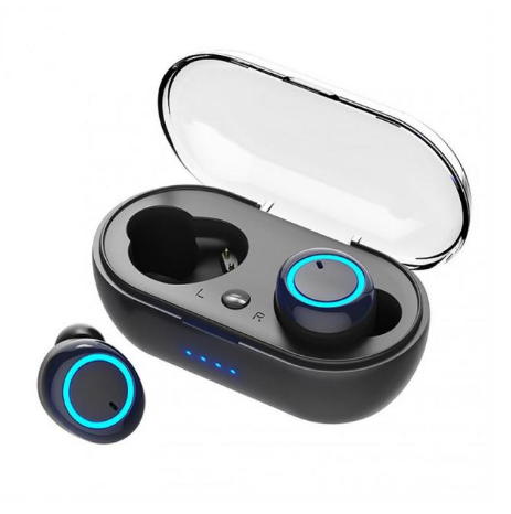 Bezdrátová Bluetooth sluchátka, kompaktní nabíjecí pouzdro, voděodolnost a funkce filmového zvuku
