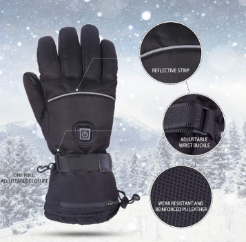 Unisex Heated Gloves — Consistent Palm And Finger Heating Zones