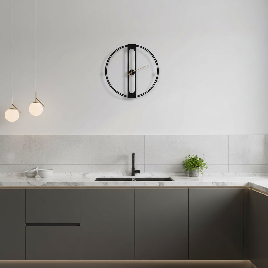 Timeless Elegance – 50CM Contemporary Metal Wall Clock | ribuella