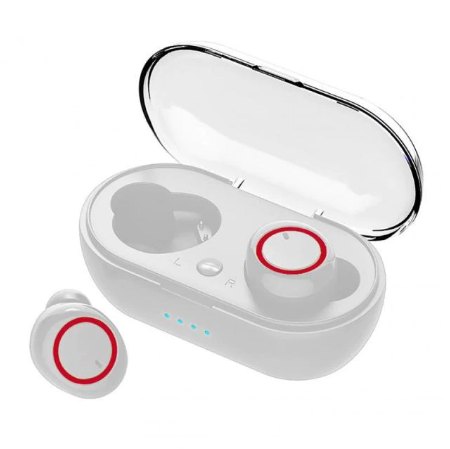 Bezdrátová Bluetooth sluchátka, kompaktní nabíjecí pouzdro, voděodolnost a funkce filmového zvuku