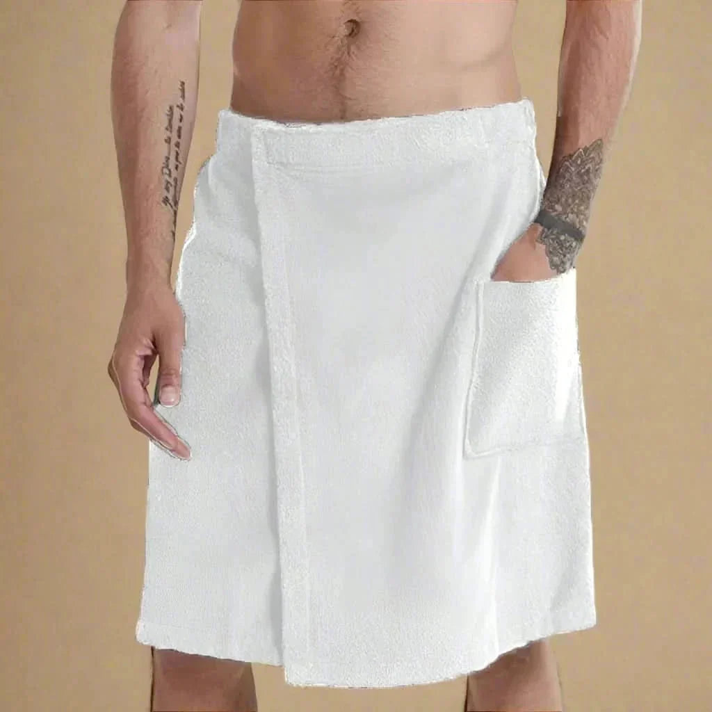 Towel Wrap for Bathing with Velcro Fastening and Storage Pocket | ribuella