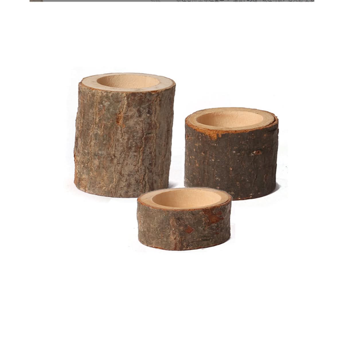 Three-Piece Wooden Tea Light Decoration Set | ribuella