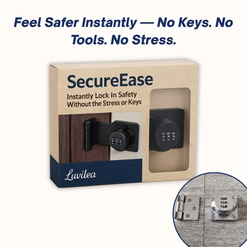 SecureEase | Instantly Lock In Safety Without the Stress or Keys | ribuella