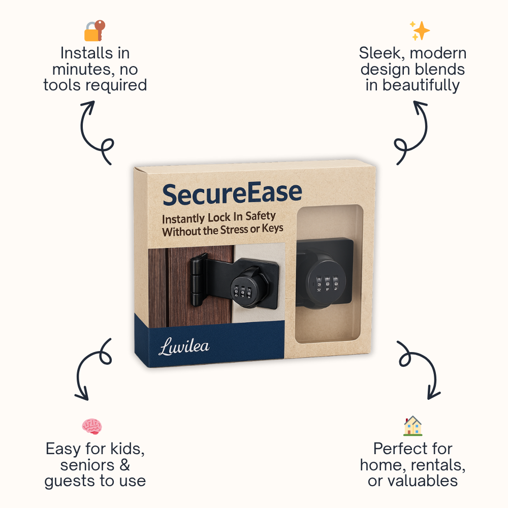 SecureEase | Instantly Lock In Safety Without the Stress or Keys | ribuella