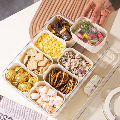 Stylish 8-Section Serving Platter with Comfortable Handles | ribuella