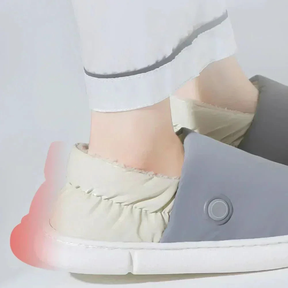 Chaussons chauffants électriques ThermaStride — Doublure moelleuse, chaleur rapide