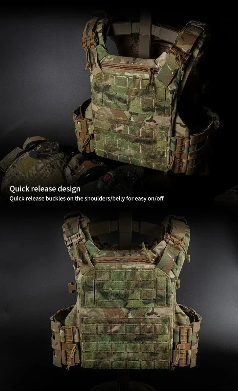 Vanguard Armor Carrier Modular Vest — Quick Release Laser Cut MOLLE