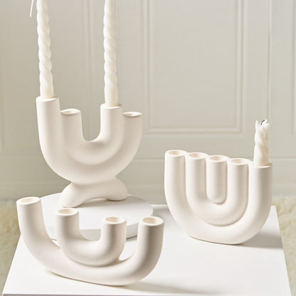 U-Shaped Ceramic Candle Holder | ribuella