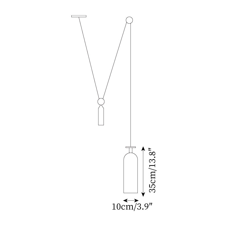 Plafonnier suspendu Covine réglable, aux formes multiples