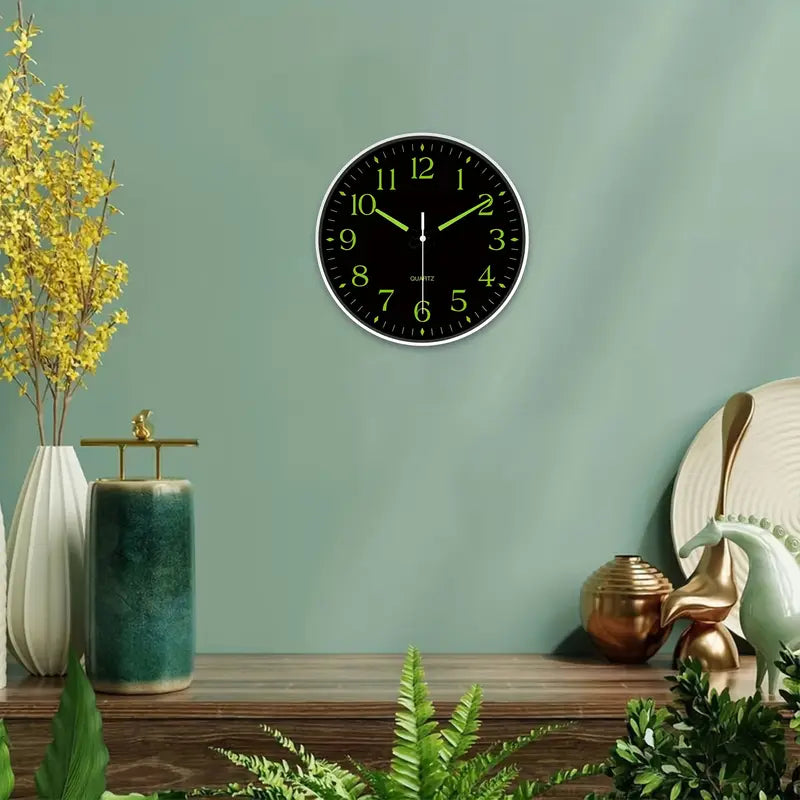 Serene Glow Quartz Wall Clock with Luminous Features | ribuella