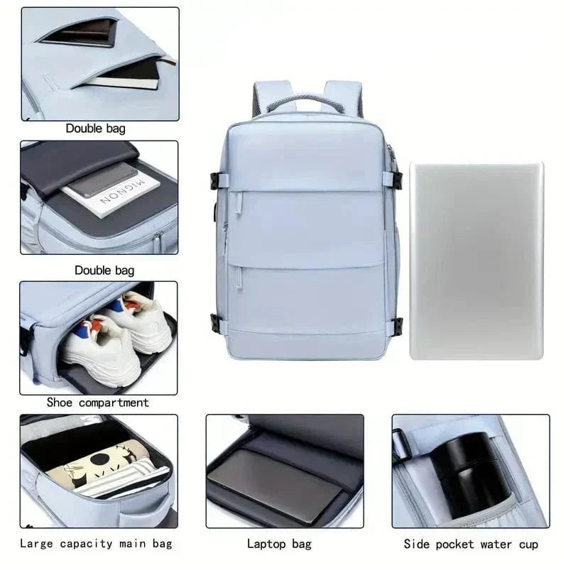 TravelEase Airline-Compatible Laptop Backpack 40x20x25 | ribuella