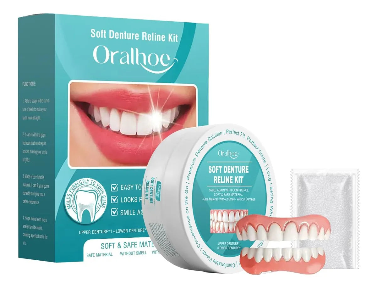 Silicone Denture Kit for Confident All-Day Smiling Without Slipping or Pain | ribuella