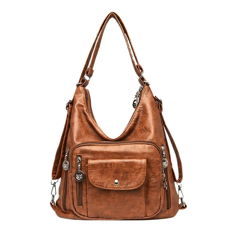 Stylish Multi-Functional Leather Tote Bag for Everyday Use | ribuella