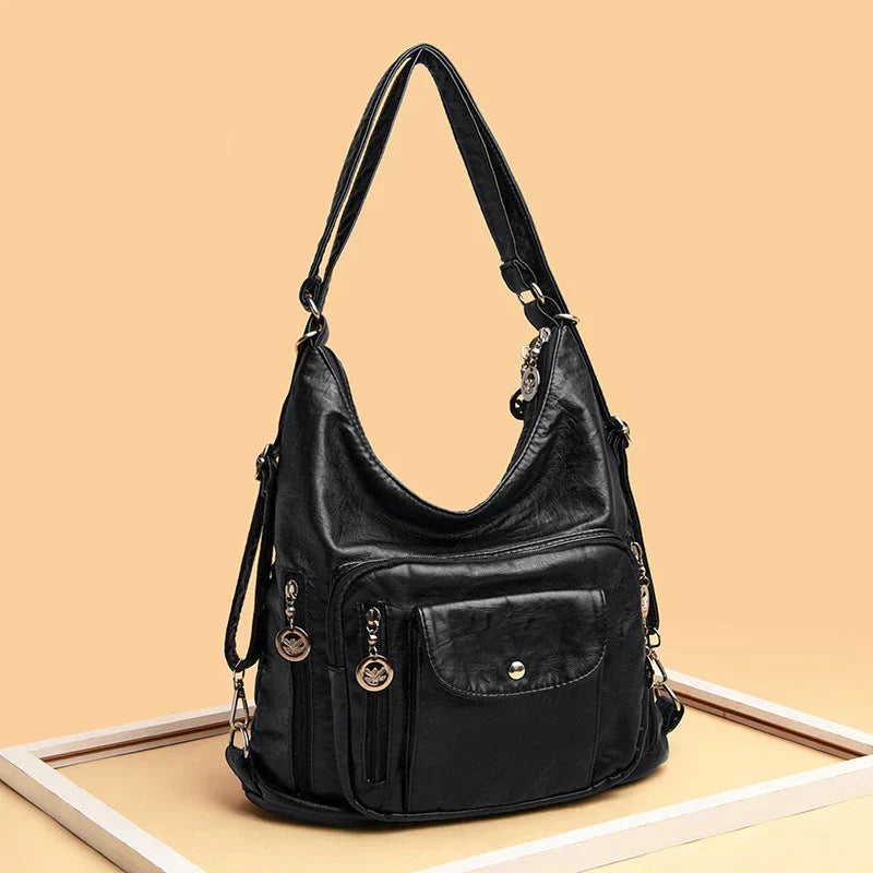 Stylish Multi-Functional Leather Tote Bag for Everyday Use | ribuella