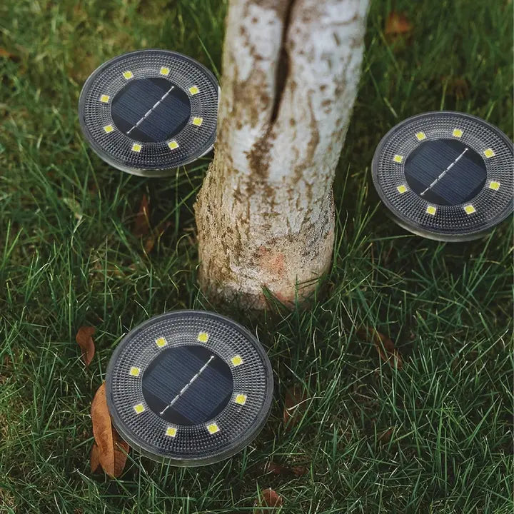 Juego de 4 luces solares resistentes a la intemperie para el suelo del jardín | ribuella