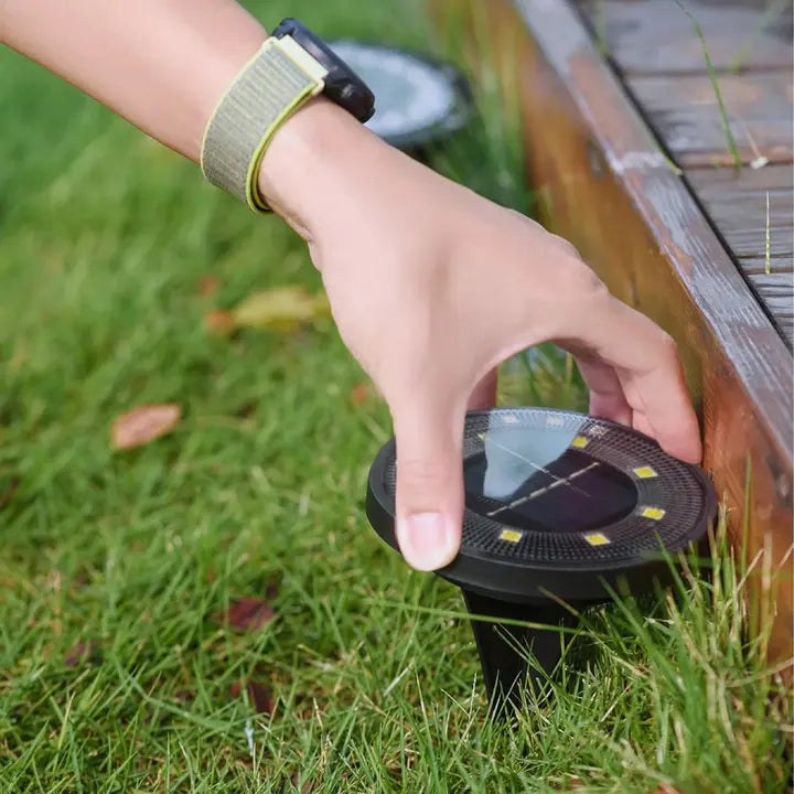 Juego de 4 luces solares resistentes a la intemperie para el suelo del jardín | ribuella
