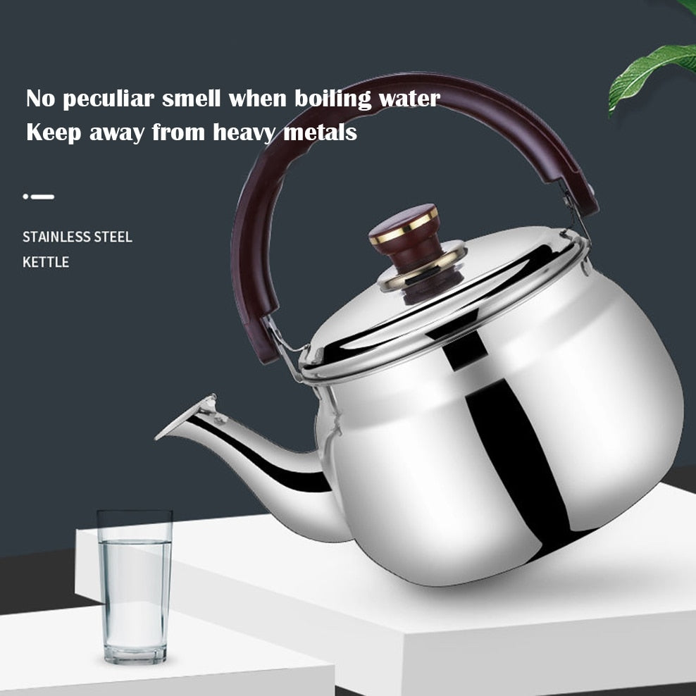 Timeless Stainless Steel Kettle with Whistle for Perfect Brews | ribuella