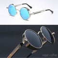 Runde Steampunk-Sonnenbrille mit Seitenschutz | ribuella