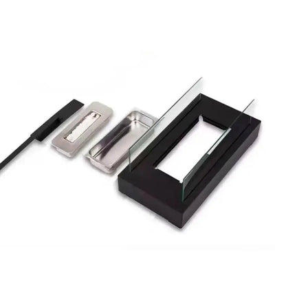 Tabletop Fireplace with Bio-Ethanol - Real Flame, Smoke-Free - Glass Windshield | ribuella