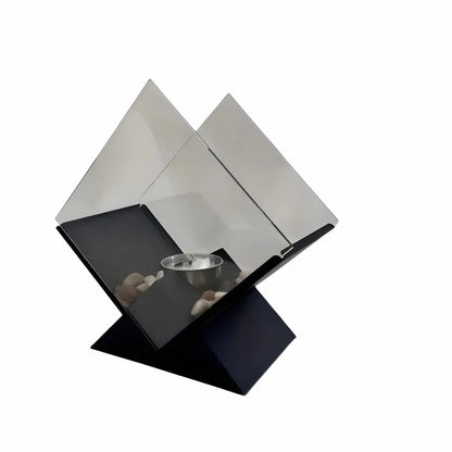 Tabletop Fireplace with Bioethanol – Real Flame and Stone Accent | ribuella