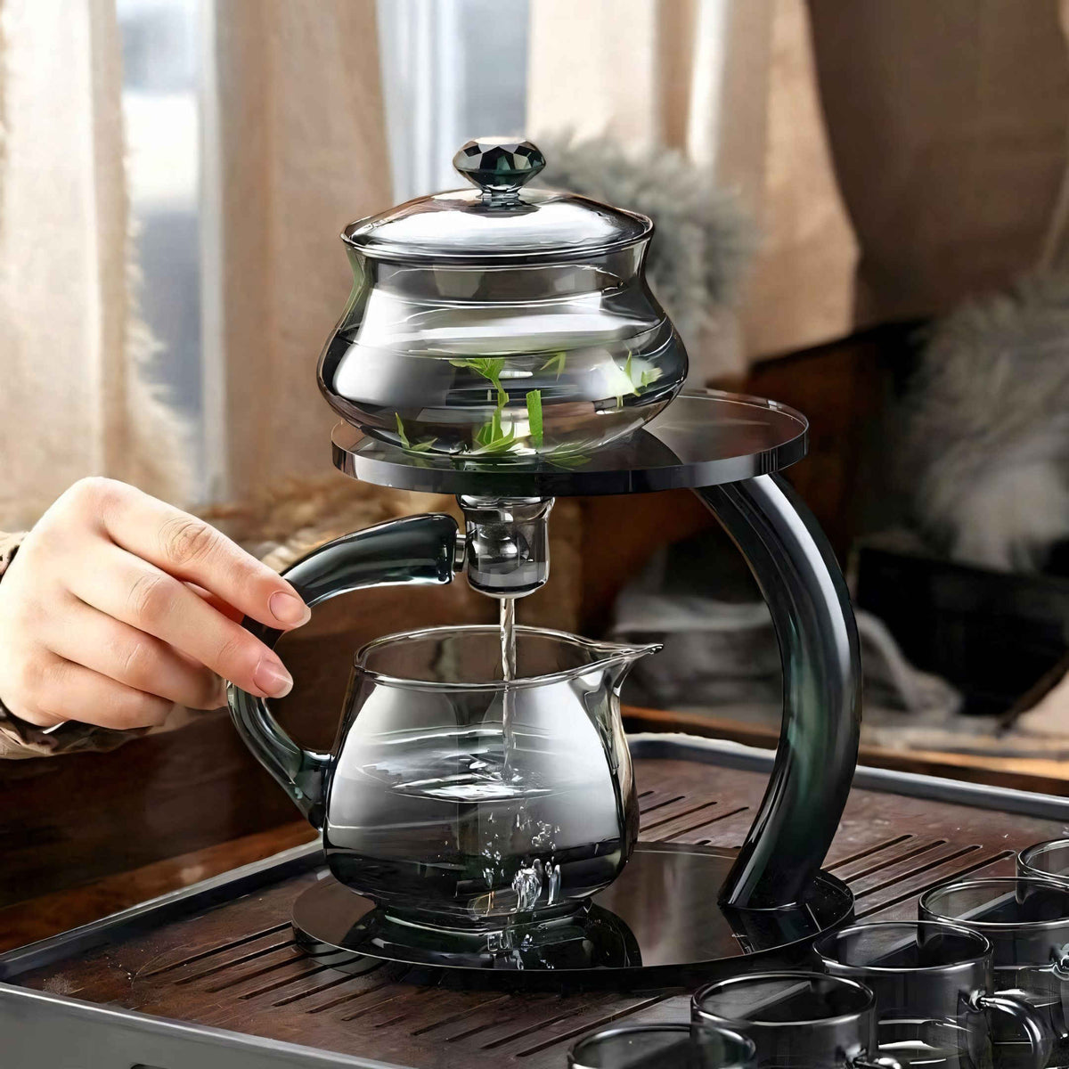 SereniTea mágneses üveg teafilteres teáskanna | ribuella